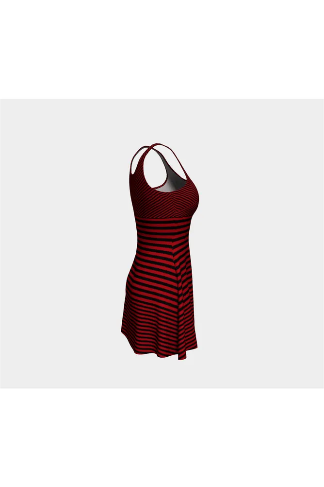 Crimson Wrap Flare Dress