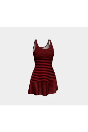 Crimson Wrap Flare Dress