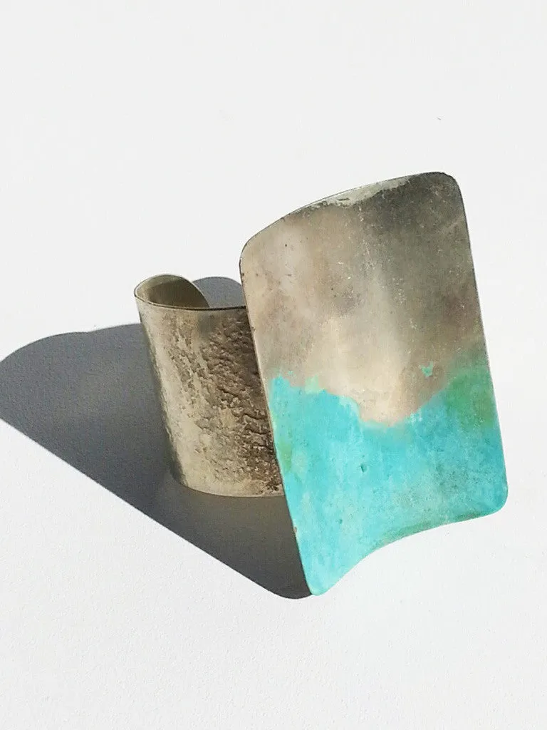 Cuff Bracelet Patina on Alpaca Silver