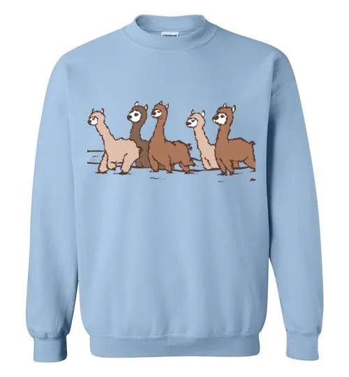 Curious Alpacas Gildan Crewneck Sweatshirt