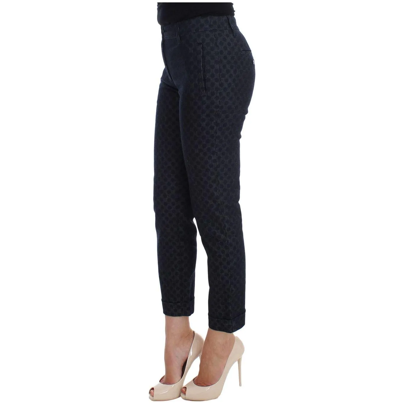 Dolce & Gabbana Chic Polka Dotted Capris Jeans