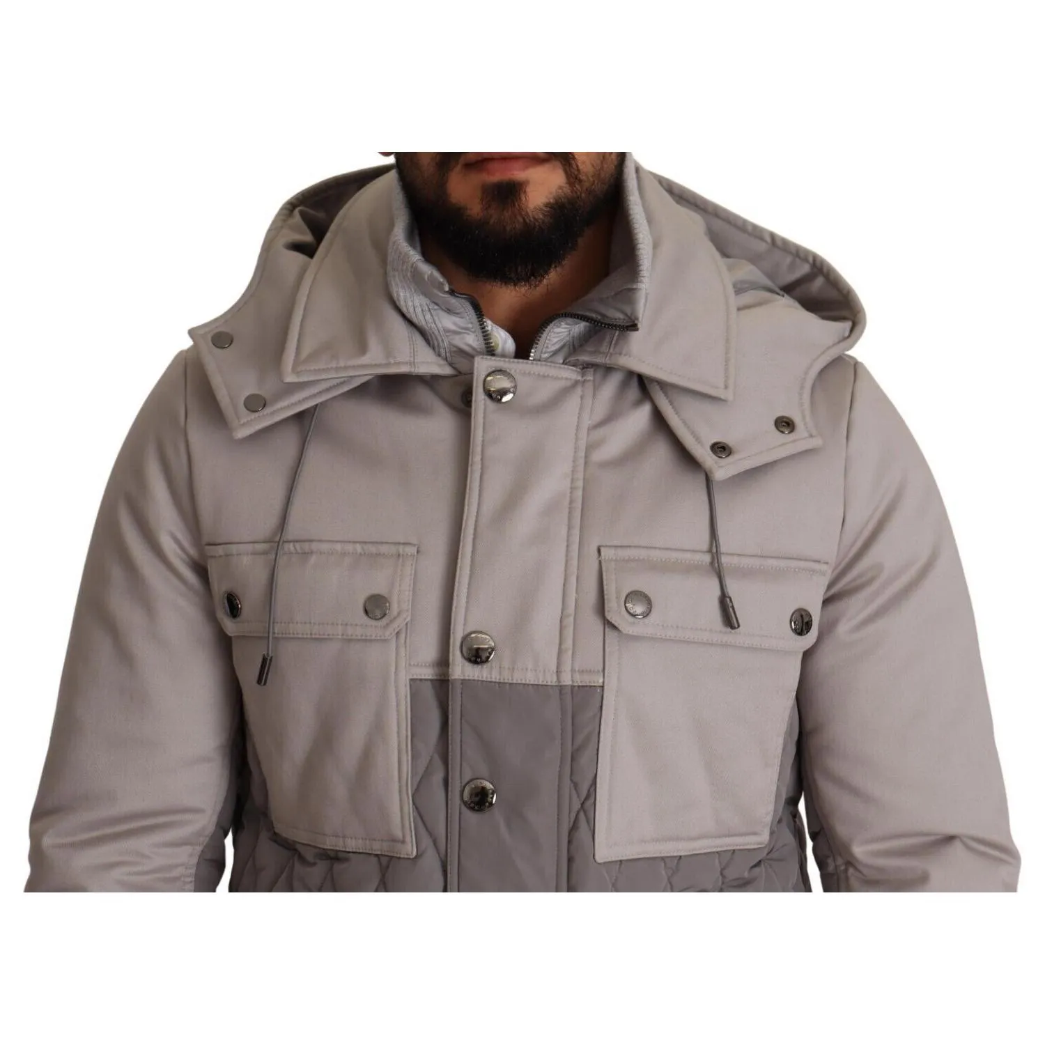 Dolce & Gabbana Elegant Lightweight Gray Windbreaker Jacket