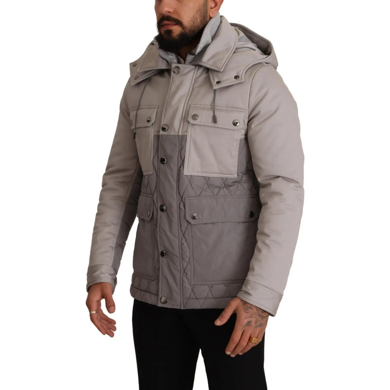 Dolce & Gabbana Elegant Lightweight Gray Windbreaker Jacket