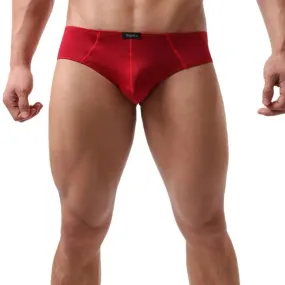 DomiGe Men's Red Low-Rise Briefs Undergarment for Male