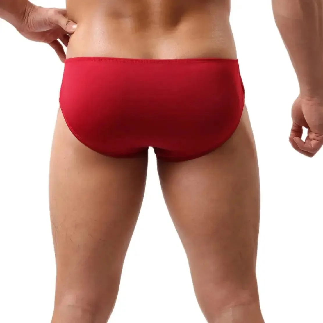 DomiGe Men's Red Low-Rise Briefs Undergarment for Male