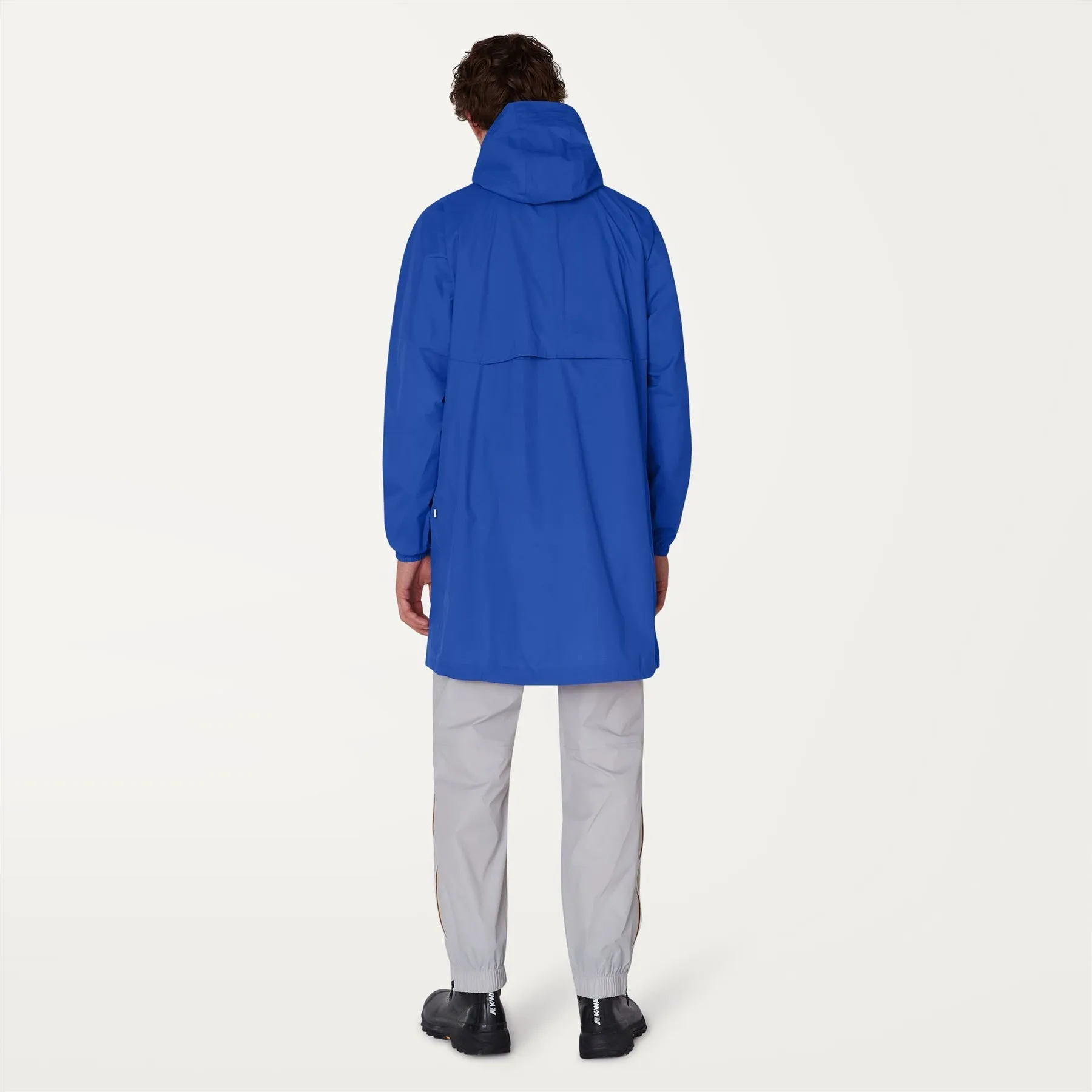 Eiffel - Unisex Waterproof Packable Long Rain Jacket in Blue Royal Marine