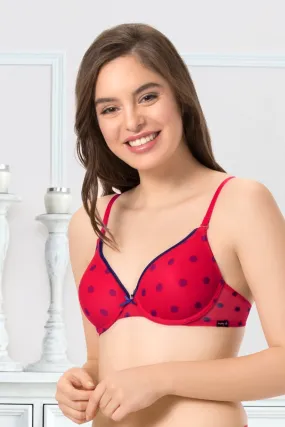 every de Bae Full Cover Padded Underwired T-shirt Bra - Crimson