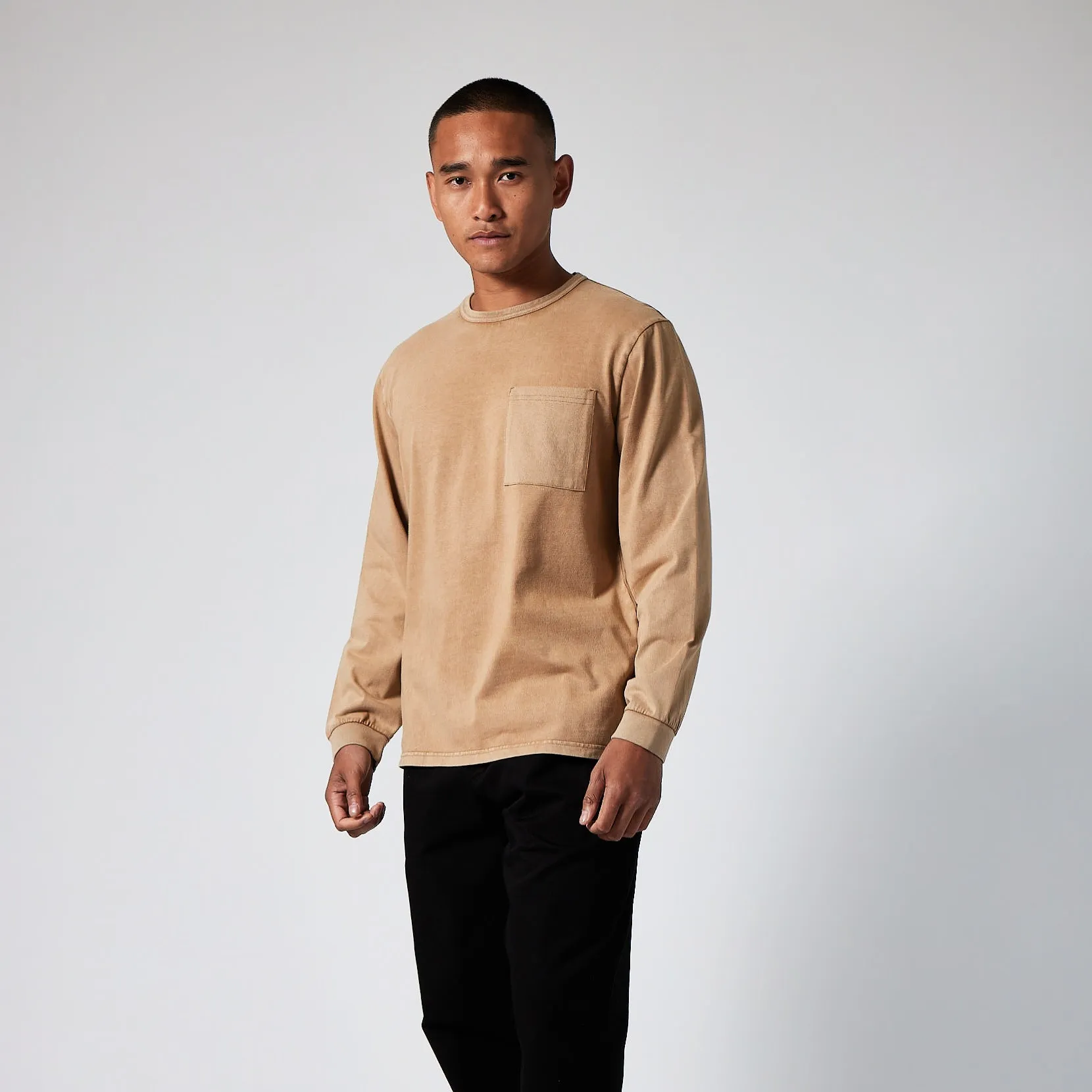 Evington LS Pocket T-shirt - Luco Rubber Wash