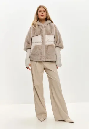 Faux Fur Jacket - Silver