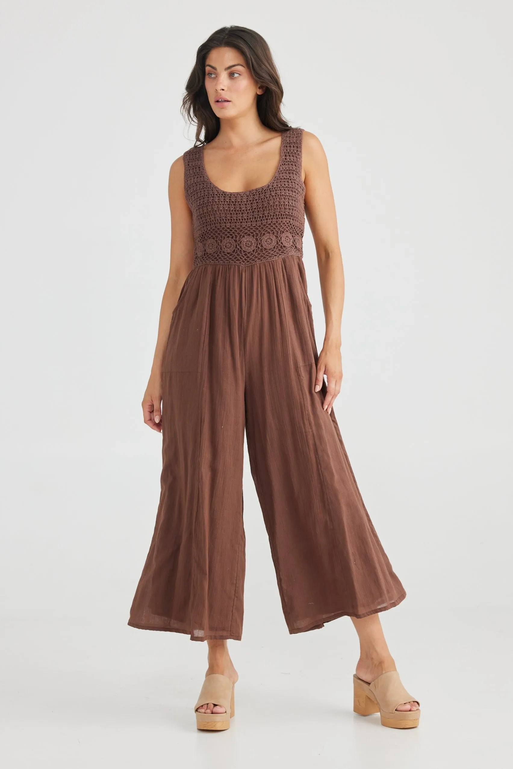 Freefalling Jumpsuit in Cocoa