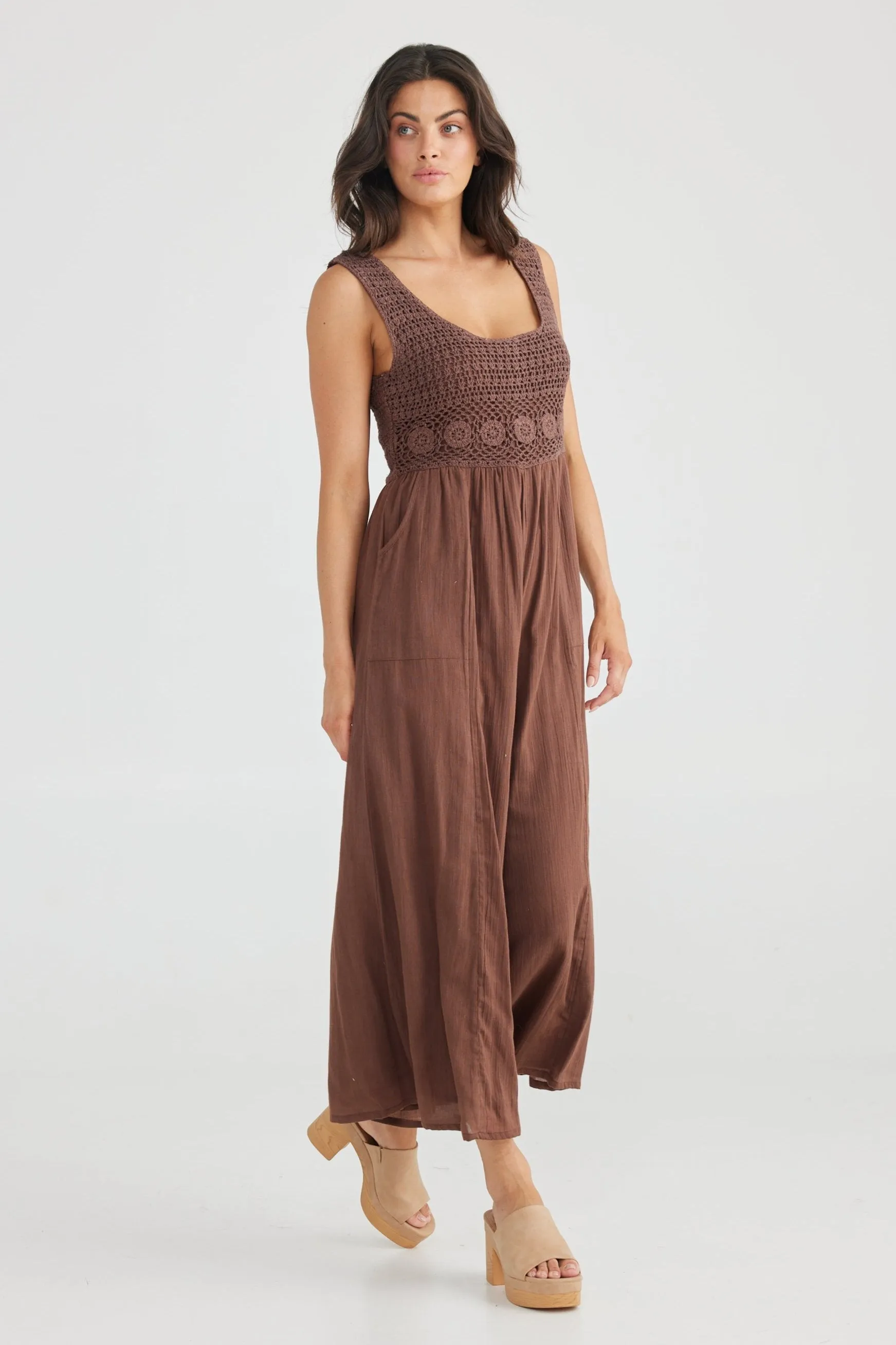 Freefalling Jumpsuit in Cocoa