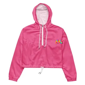 Fuscia Women’s Cropped Windbreaker