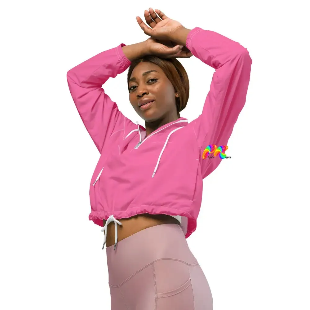 Fuscia Women’s Cropped Windbreaker