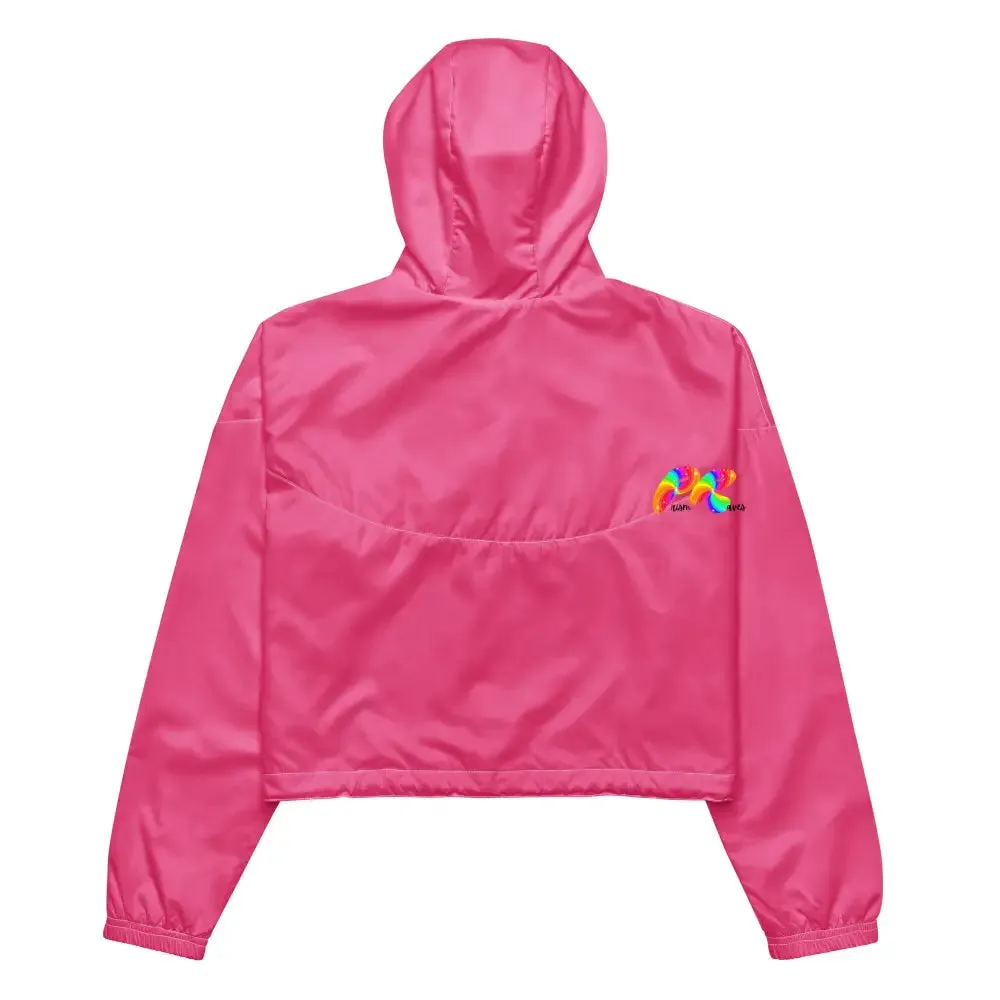 Fuscia Women’s Cropped Windbreaker