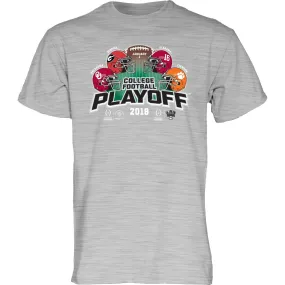 Georgia Oklahoma Clemson Alabama 2018 College Football Playoffs Gray T-Shirt