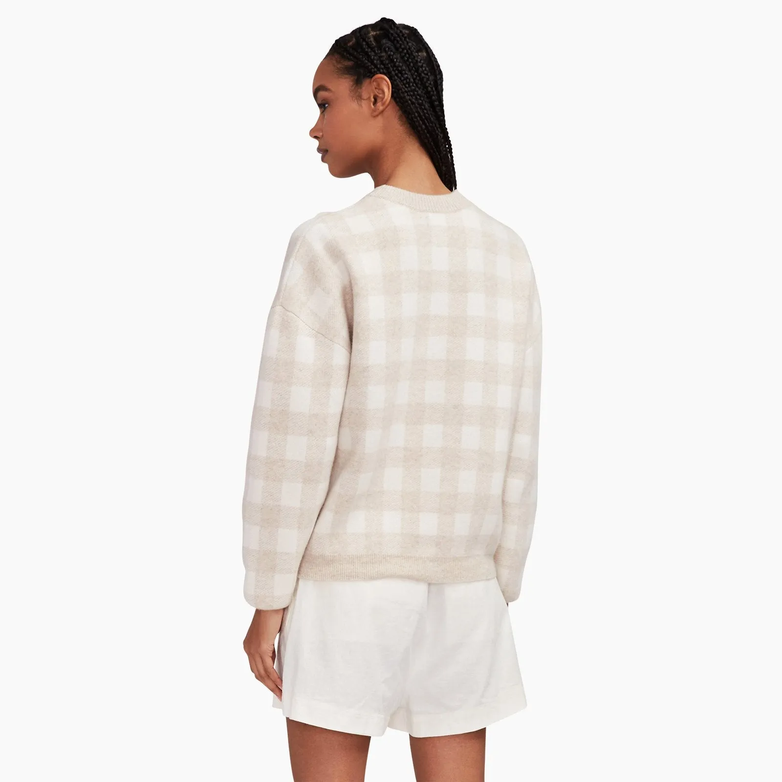 Gingham Cashmere Sweater