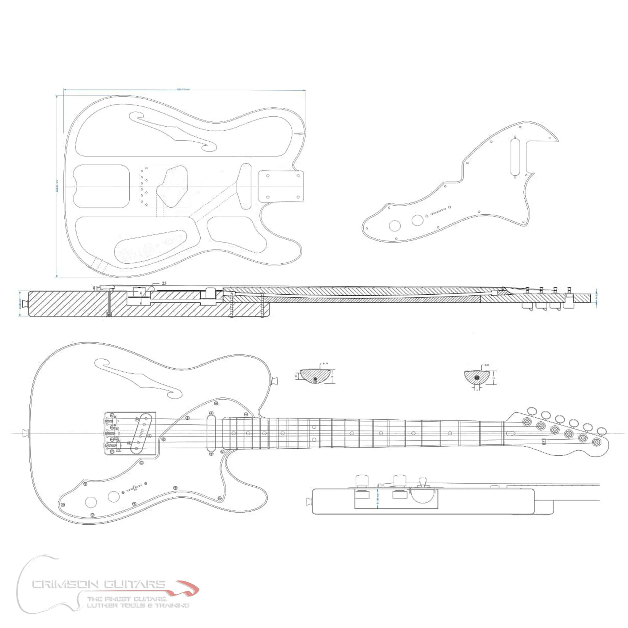 Guitar Plans - T-Type 69 Thinline