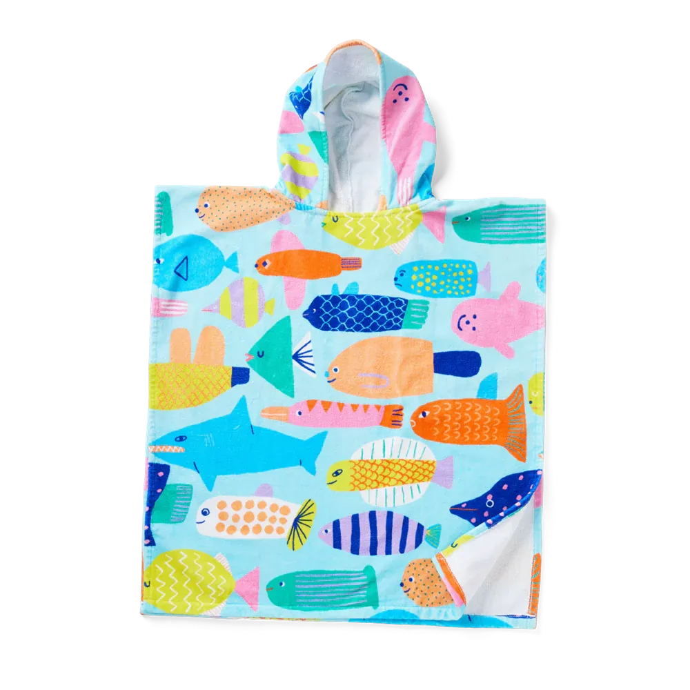 HALCYON NIGHTS KIDS HOODED TOWEL RAINBOW REEF