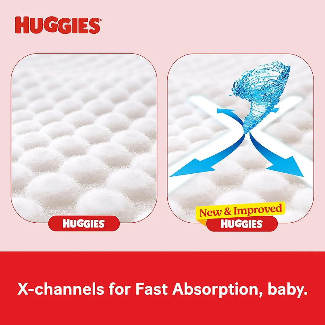 Huggies Complete Comfort Wonder Pants Small (S) Size (4-8 Kgs) Baby Diaper Pants, 56 count| India's Fastest Absorbing Diaper with upto 4x faster absorption | Unique Dry Xpert Channel