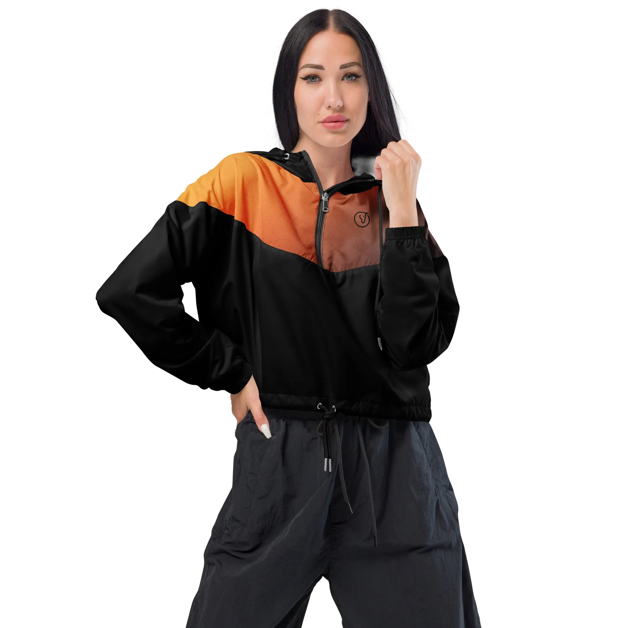 Humble Sportswear™ Women’s Fire Yellow Cropped Windbreaker