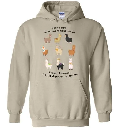 I Want Alpacas to Like Me Gildan Heavy Blend Hoodie