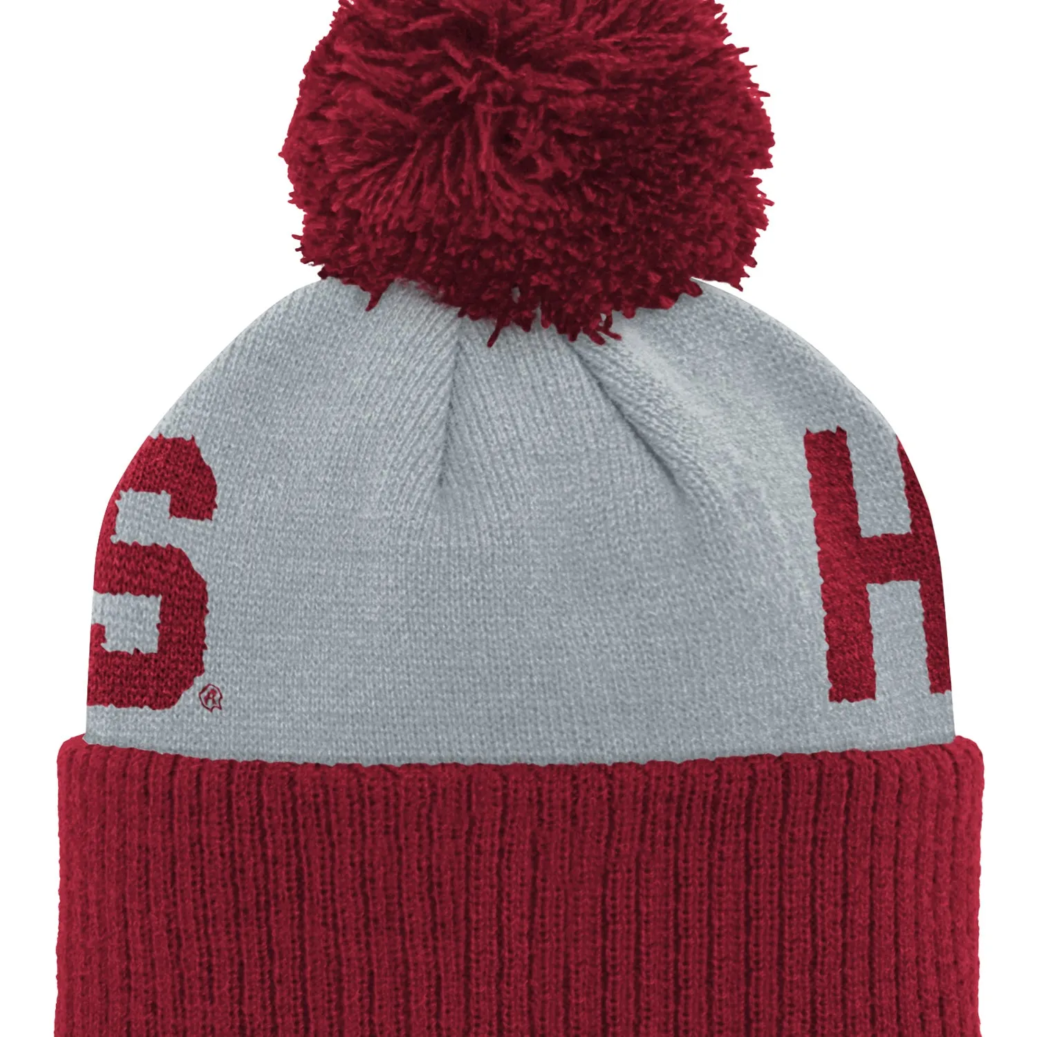 Infant Indiana Hoosiers Jacquard Crimson Grey Knit Hat