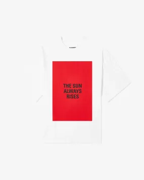 JIL SANDER THE SUN ALWAYS RISES RED TEE