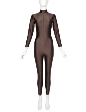 Junior Gaultier by Jean Paul Gaultier Vintage Shiny Brown Second Skin Catsuit