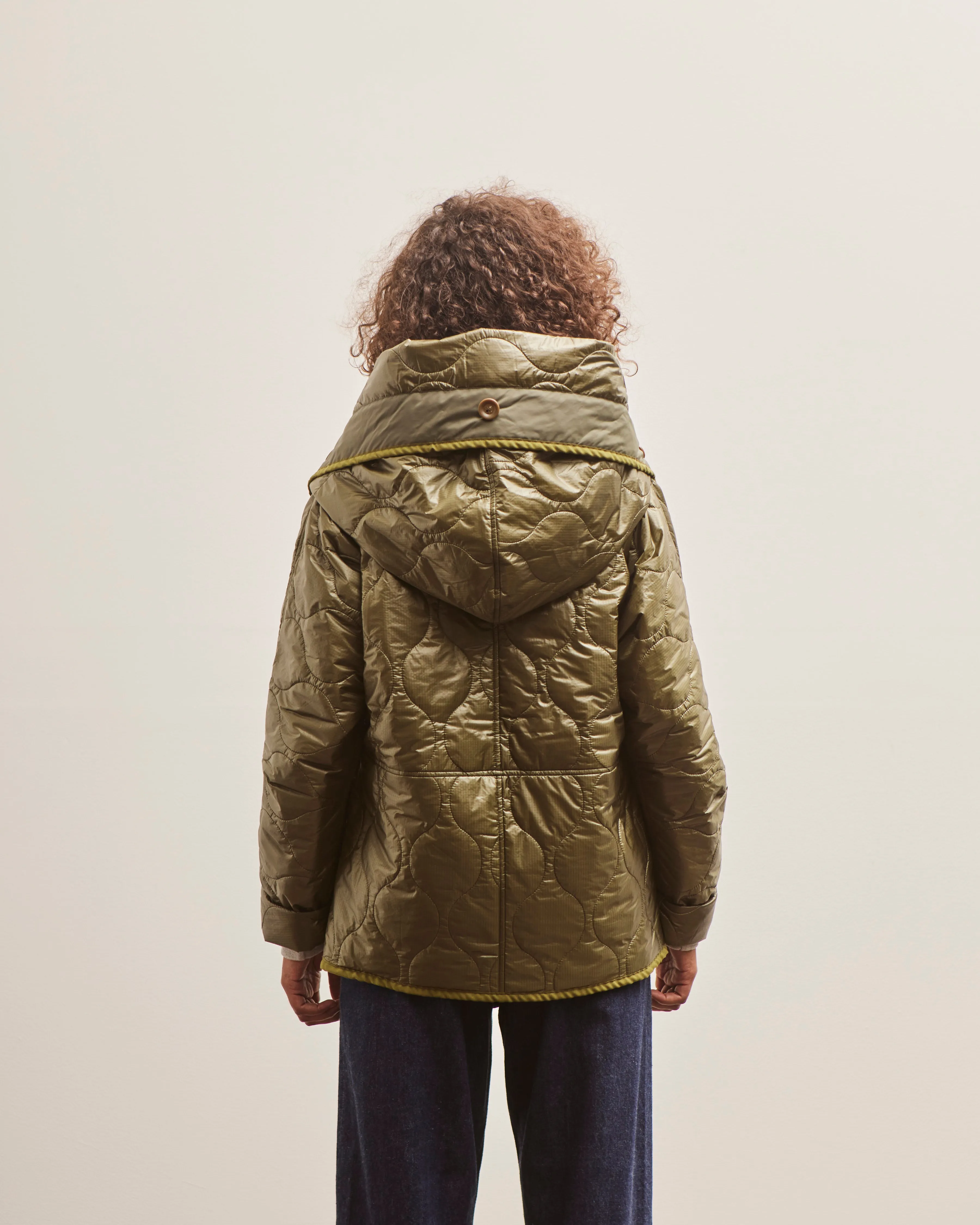 Kapital Nylon Quilting RING Coat, Khaki