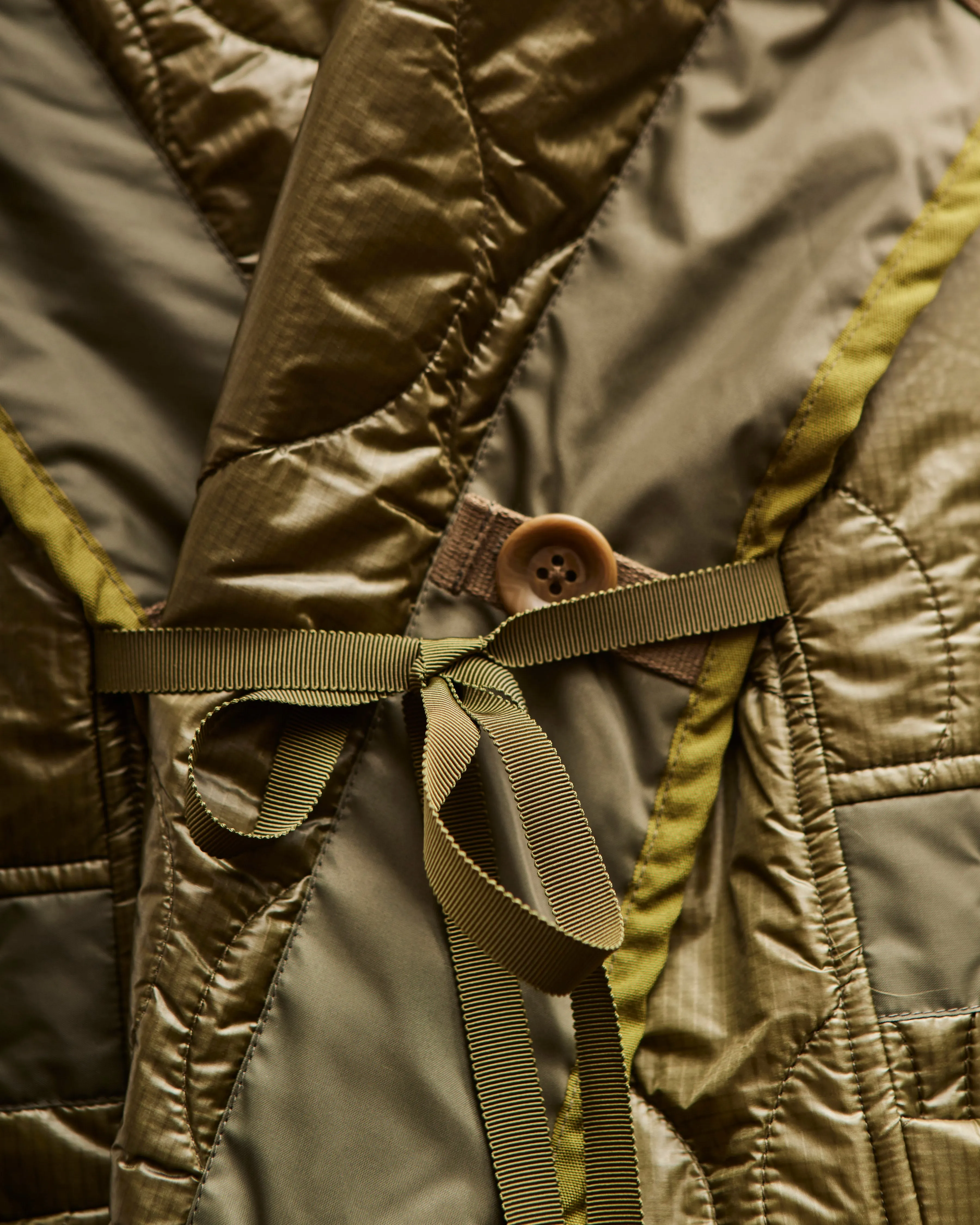 Kapital Nylon Quilting RING Coat, Khaki