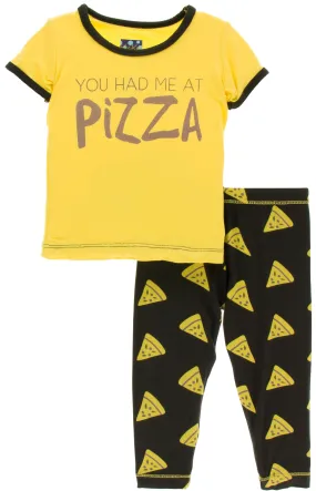 KicKee Pants You Had Me at Pizza S/S Pajama Set with Pants