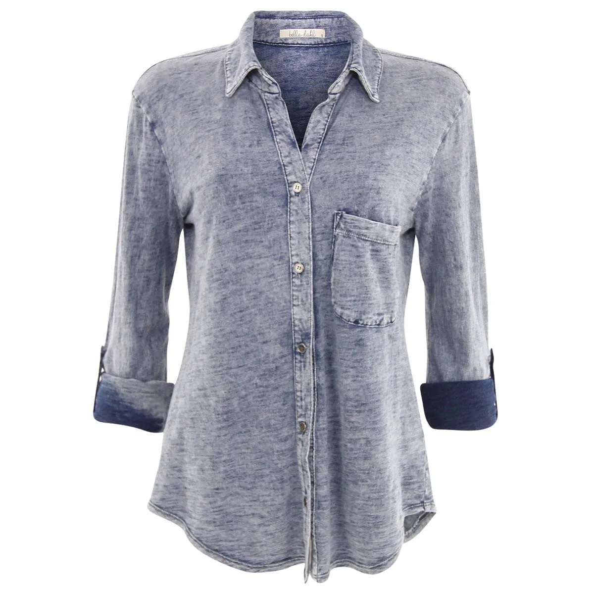 Knit Denim Winter Frost Wash Shirt