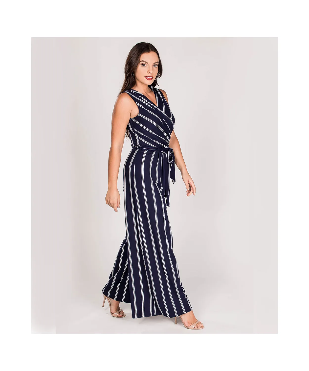 Last Tango Jumpsuit - Navy/White