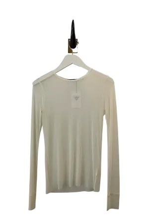 Longsleeve Creme Silk Tulle T