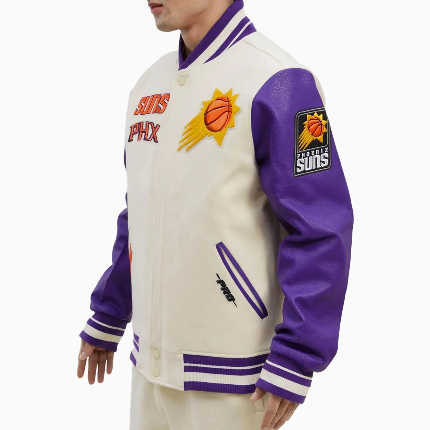 Men's Phoenix Suns NBA Retro Classic Rib Wool Varsity Jacket