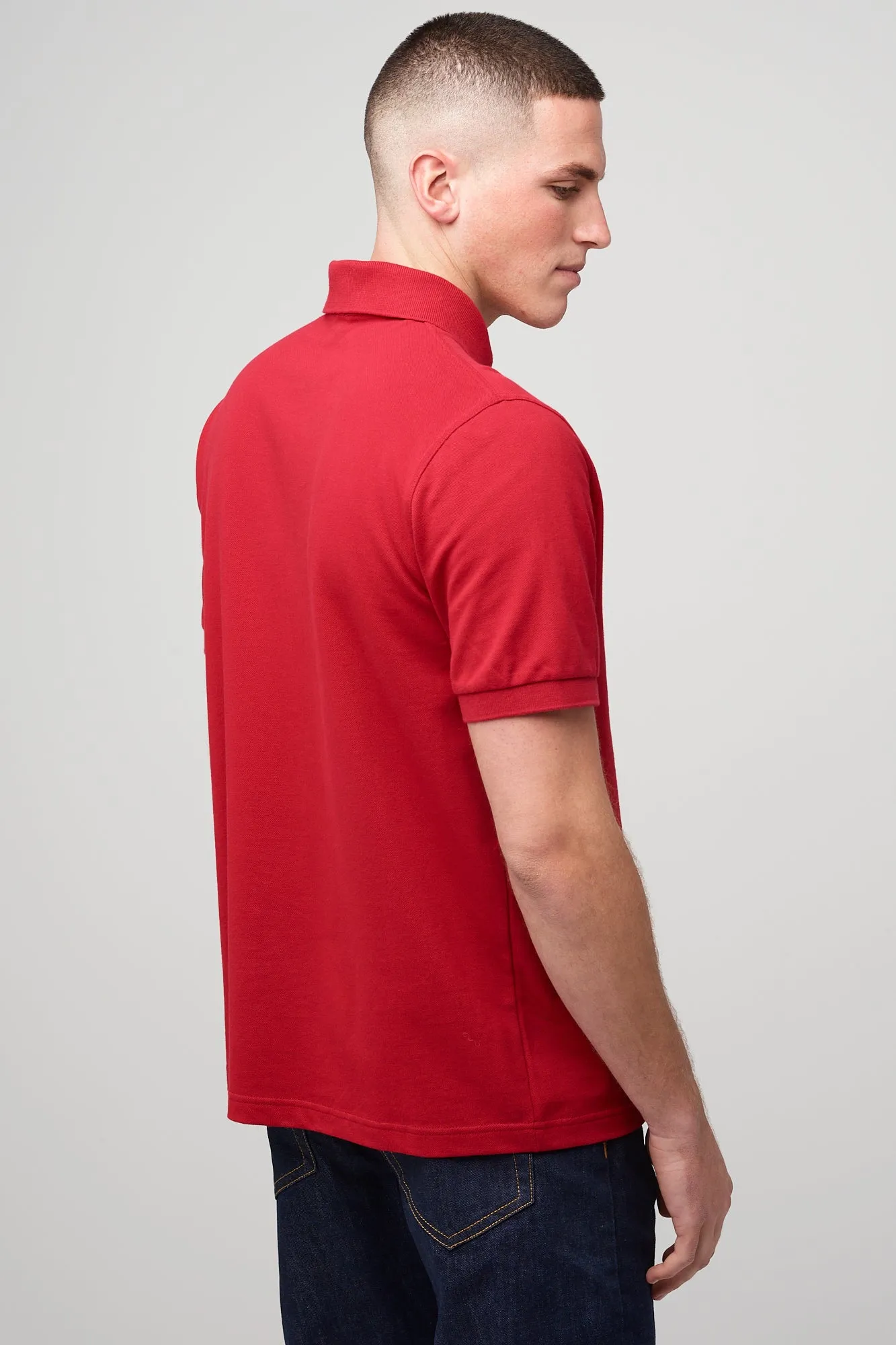 Men's Short Sleeve Polo Shirt - Crimson