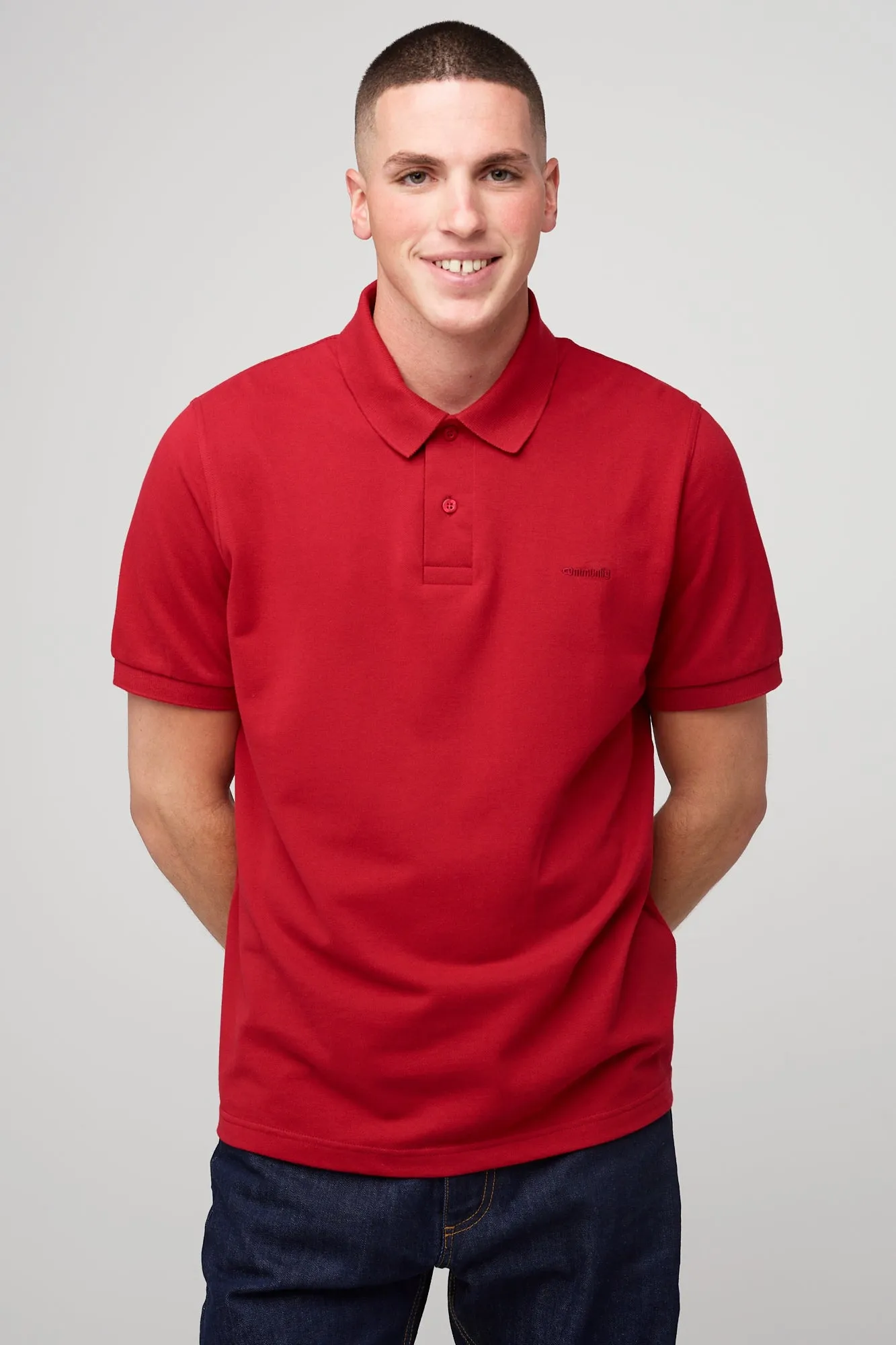 Men's Short Sleeve Polo Shirt - Crimson