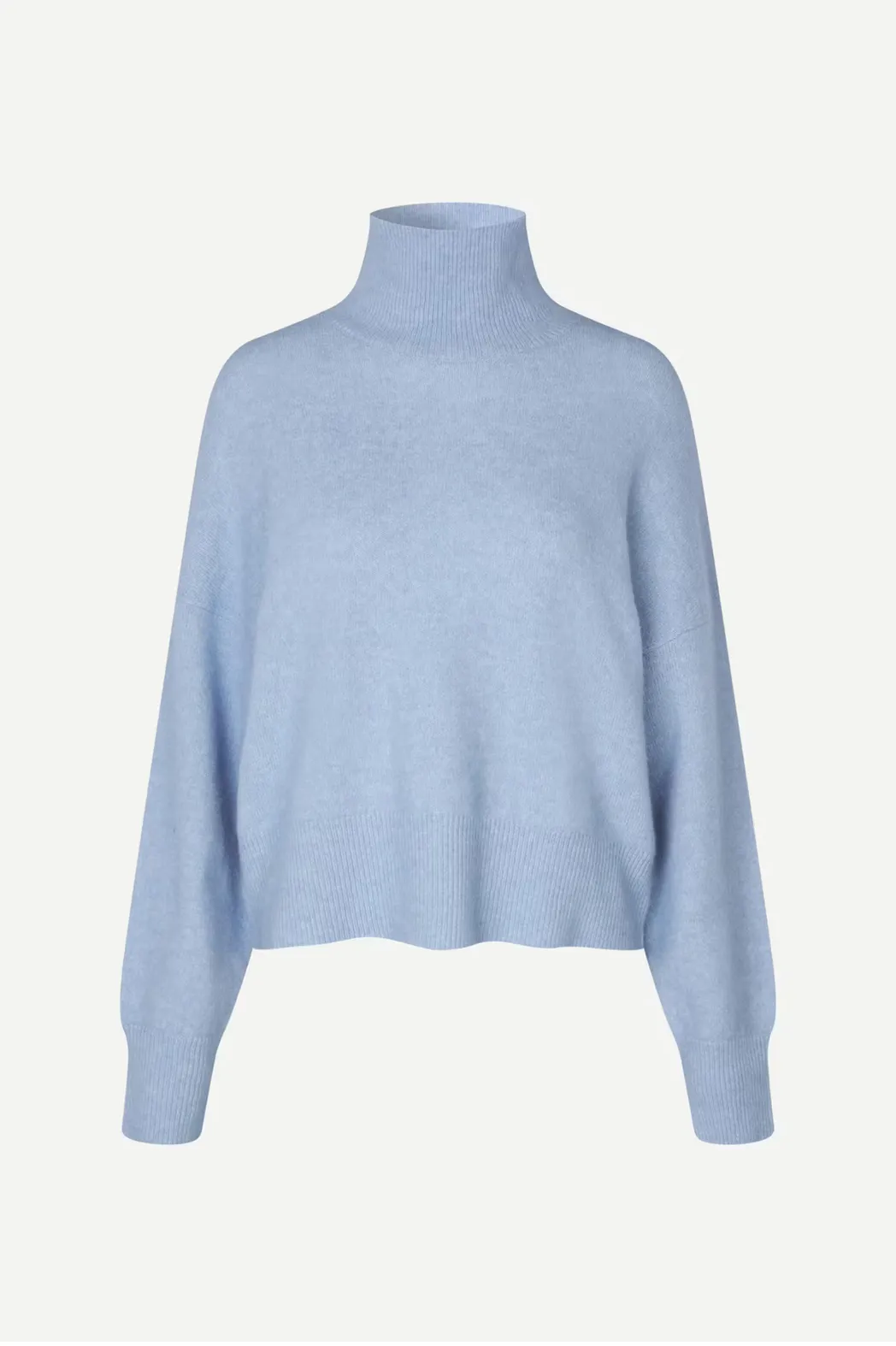 Nola T-Neck Sweater - Subdued Blue