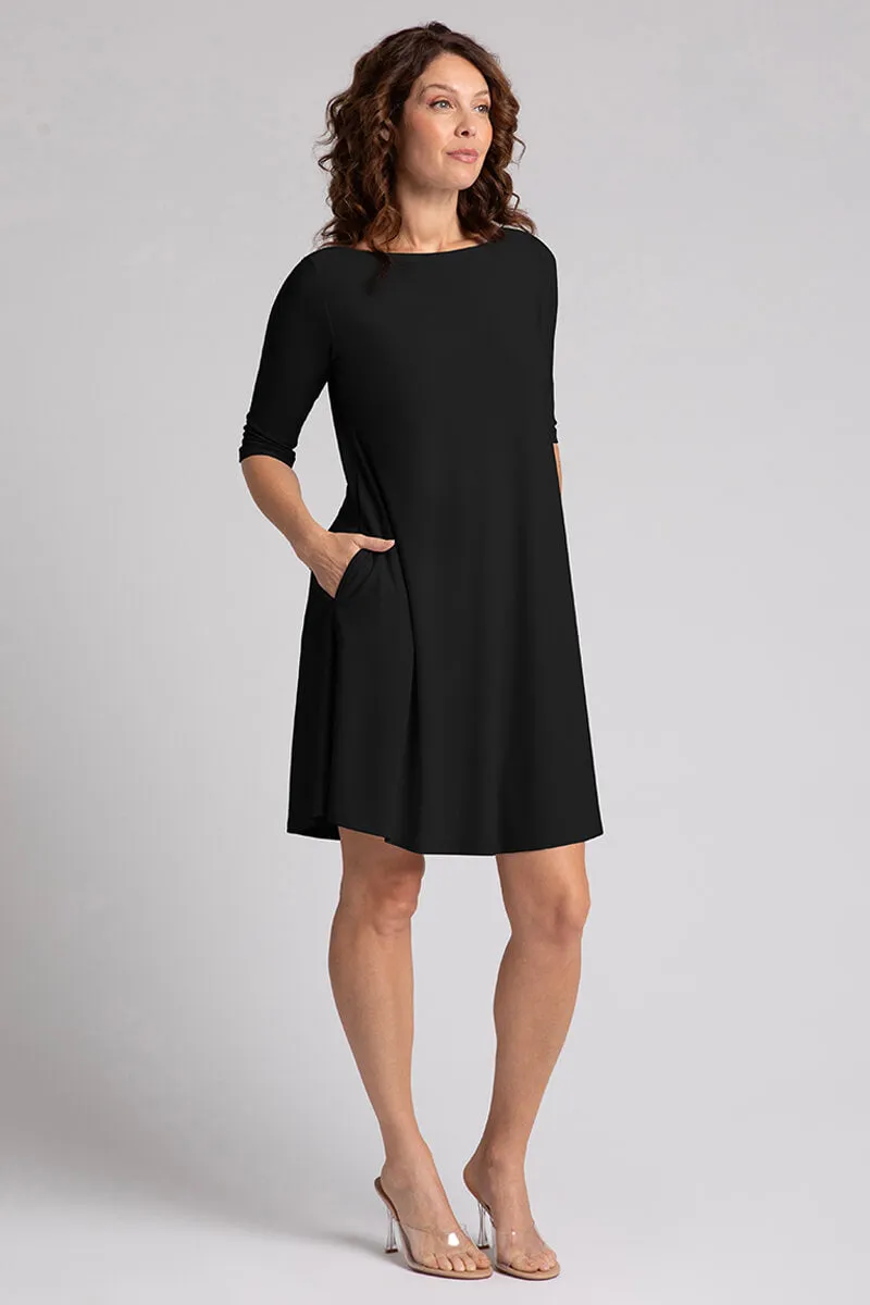 Nu Trapeze Dress | Black