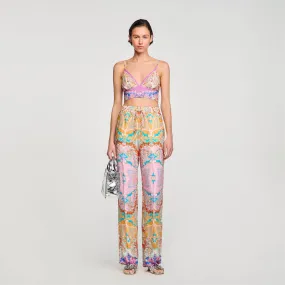 Patterned Floaty Trousers