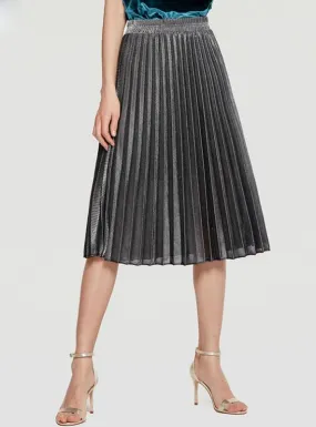 Pleated Skirt High Waist Slim Waist Beach Dress