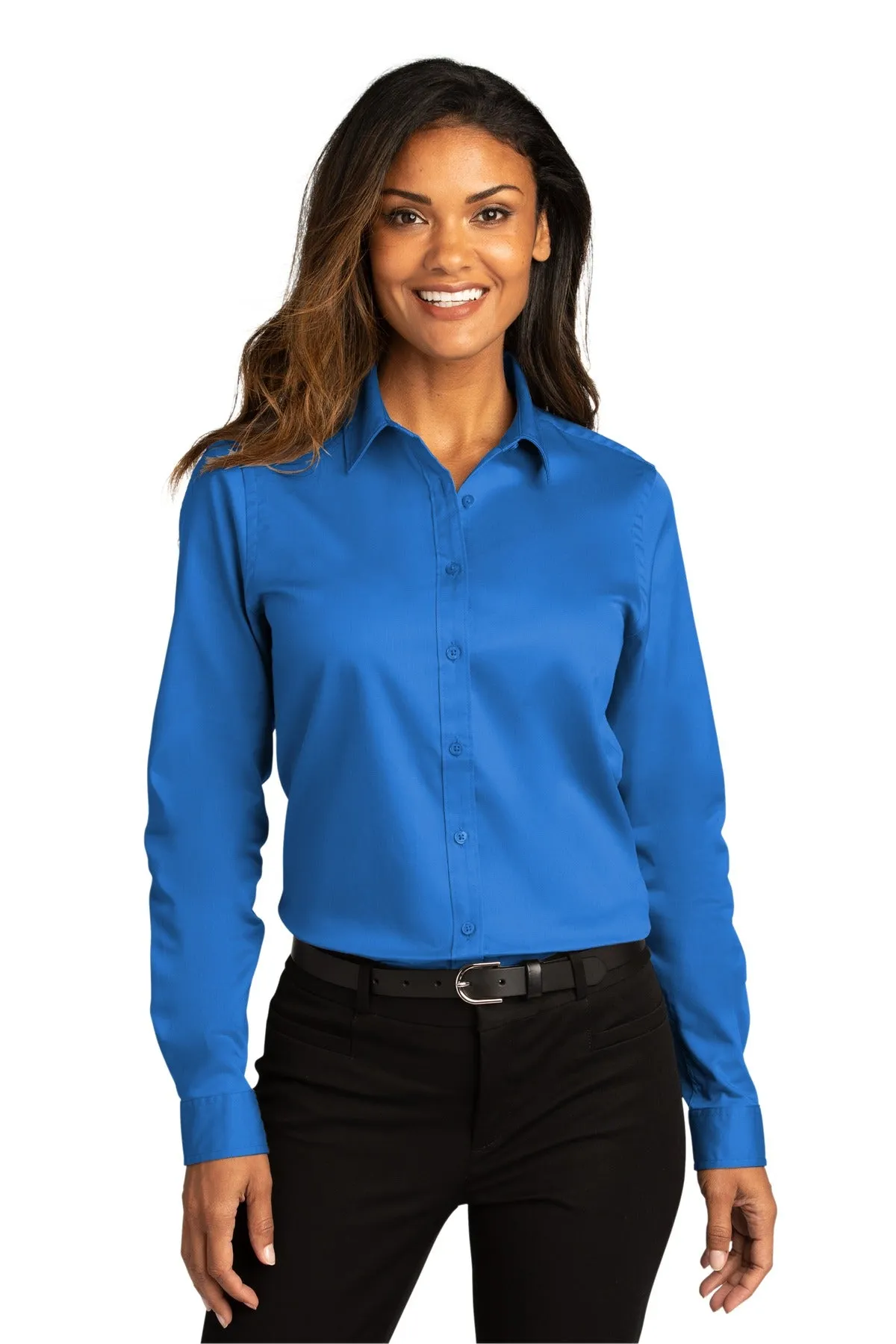 Port Authority® Ladies Long Sleeve SuperPro React™Twill Shirt. LW808