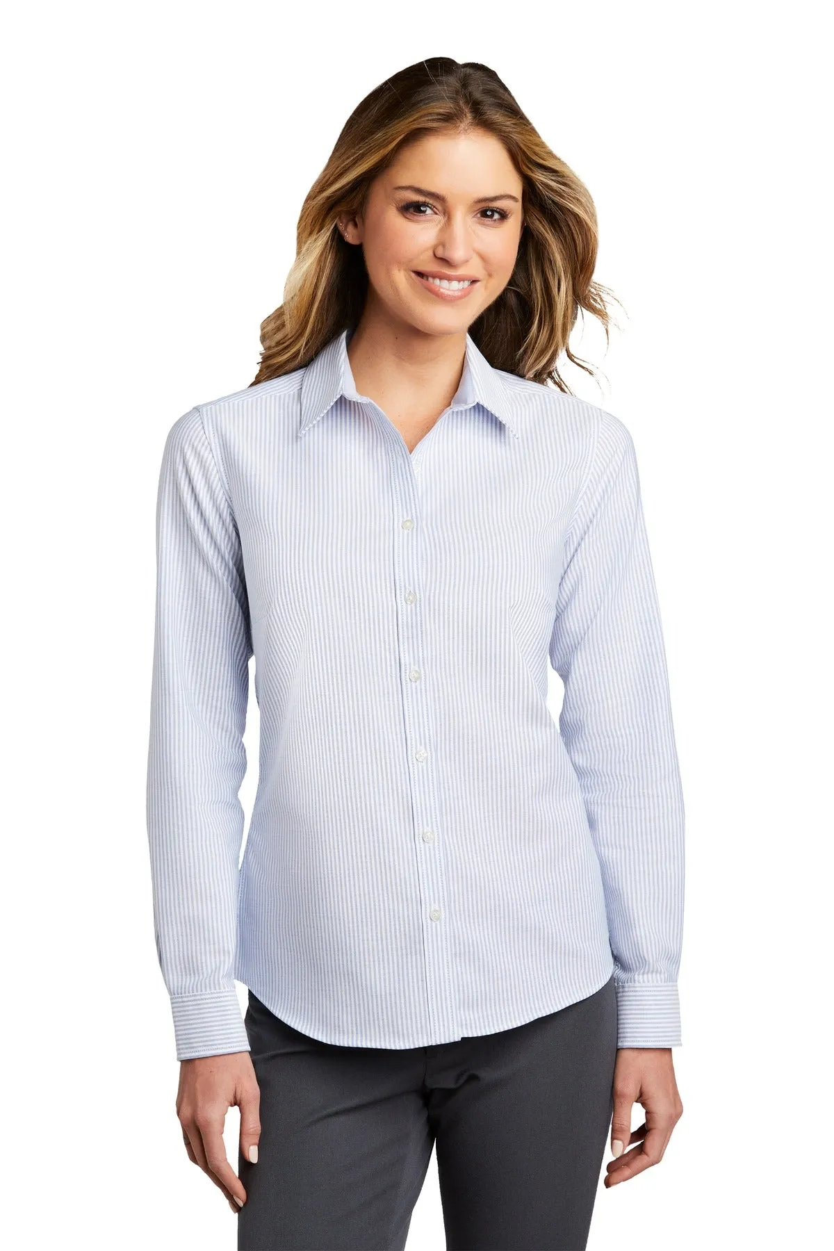 Port Authority ® Ladies SuperPro ™ Oxford Stripe Shirt. LW657