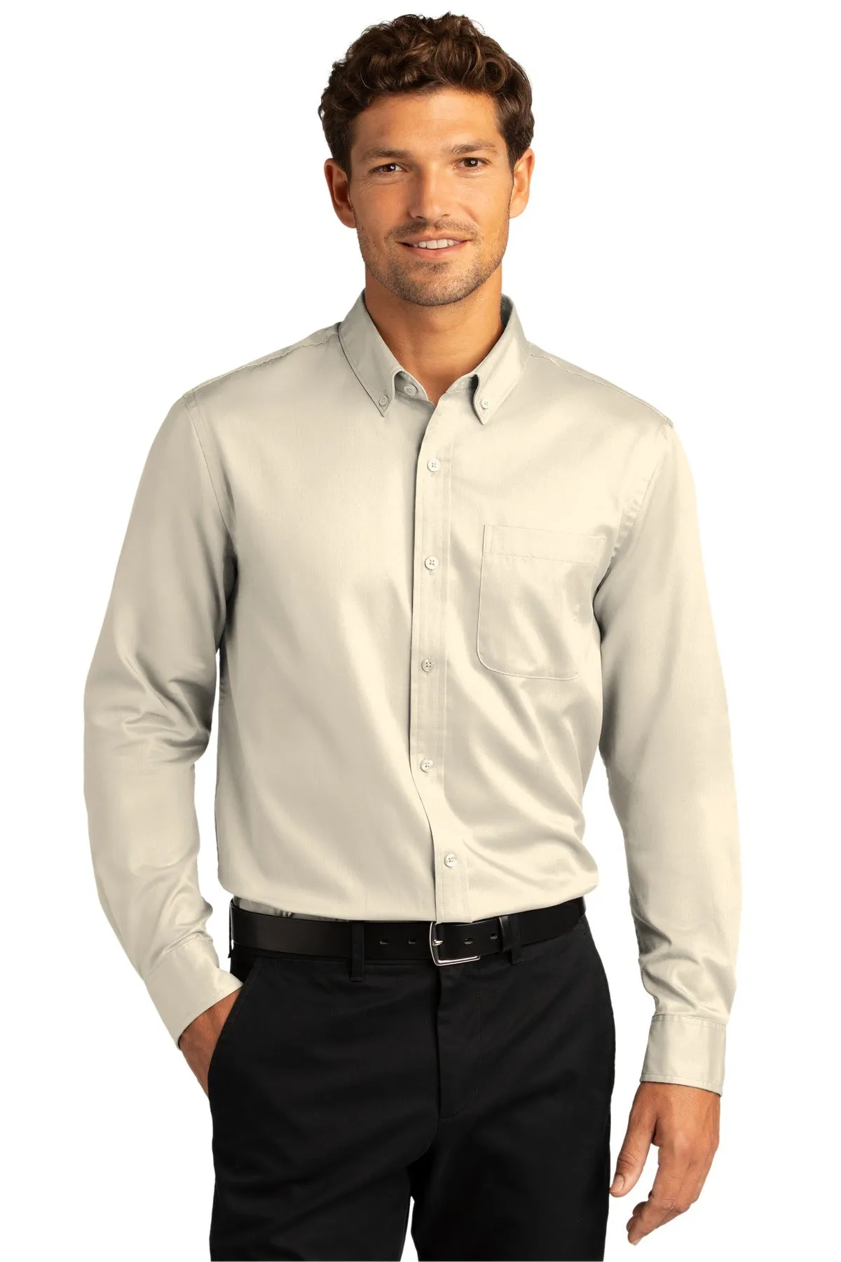 Port Authority® Long Sleeve SuperPro React™ Twill Shirt. W808