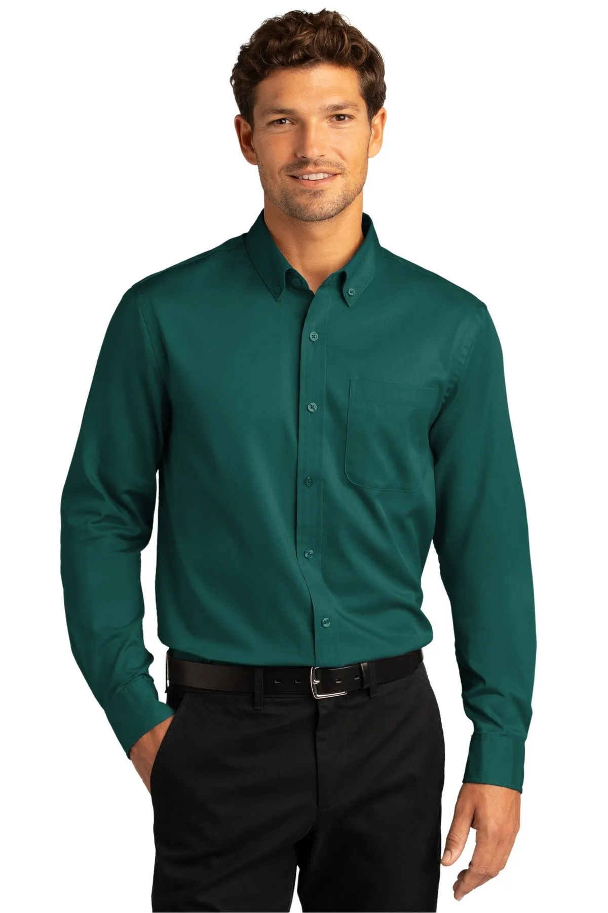 Port Authority® Long Sleeve SuperPro React™ Twill Shirt. W808