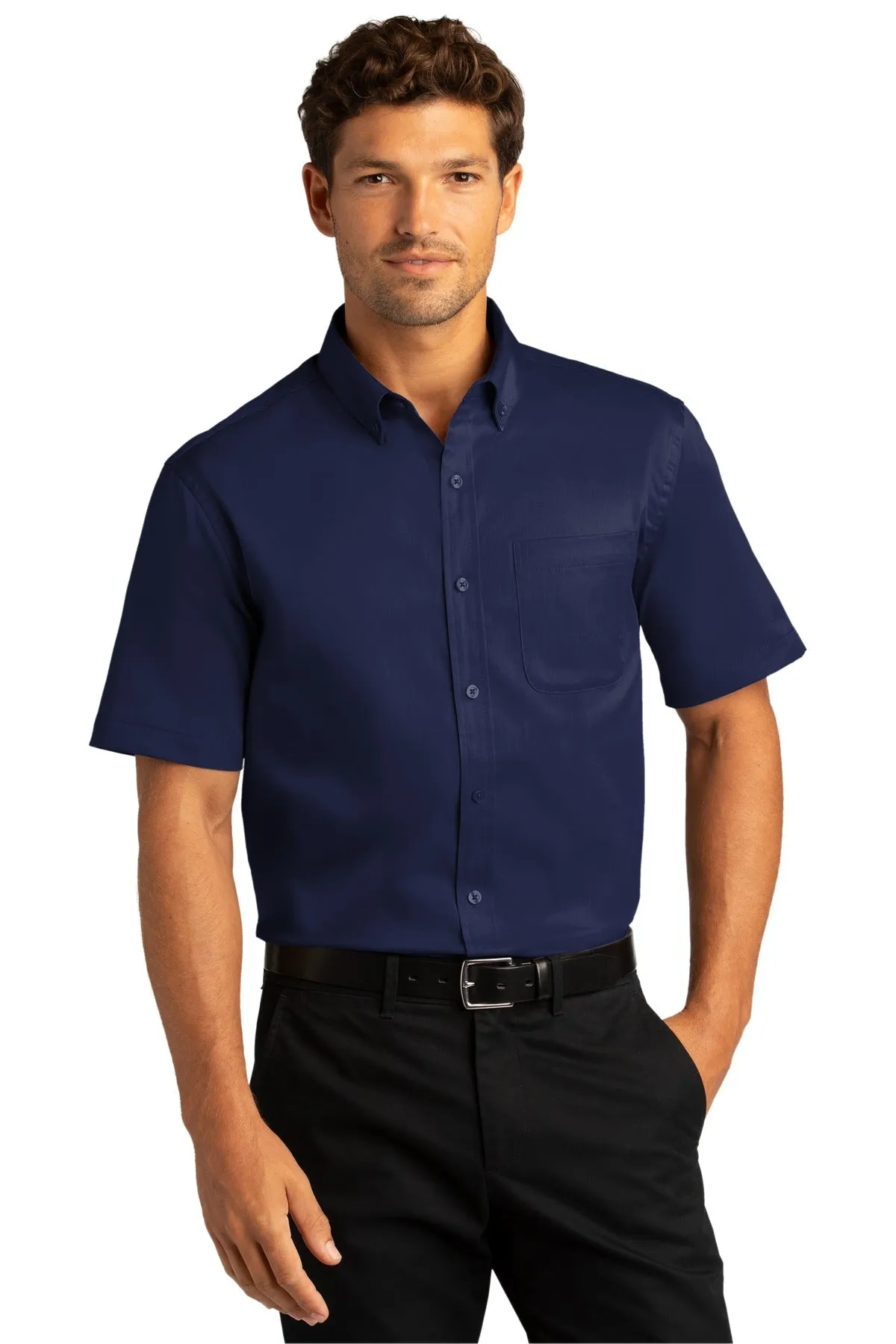 Port Authority® Short Sleeve SuperPro React™ Twill Shirt. W809