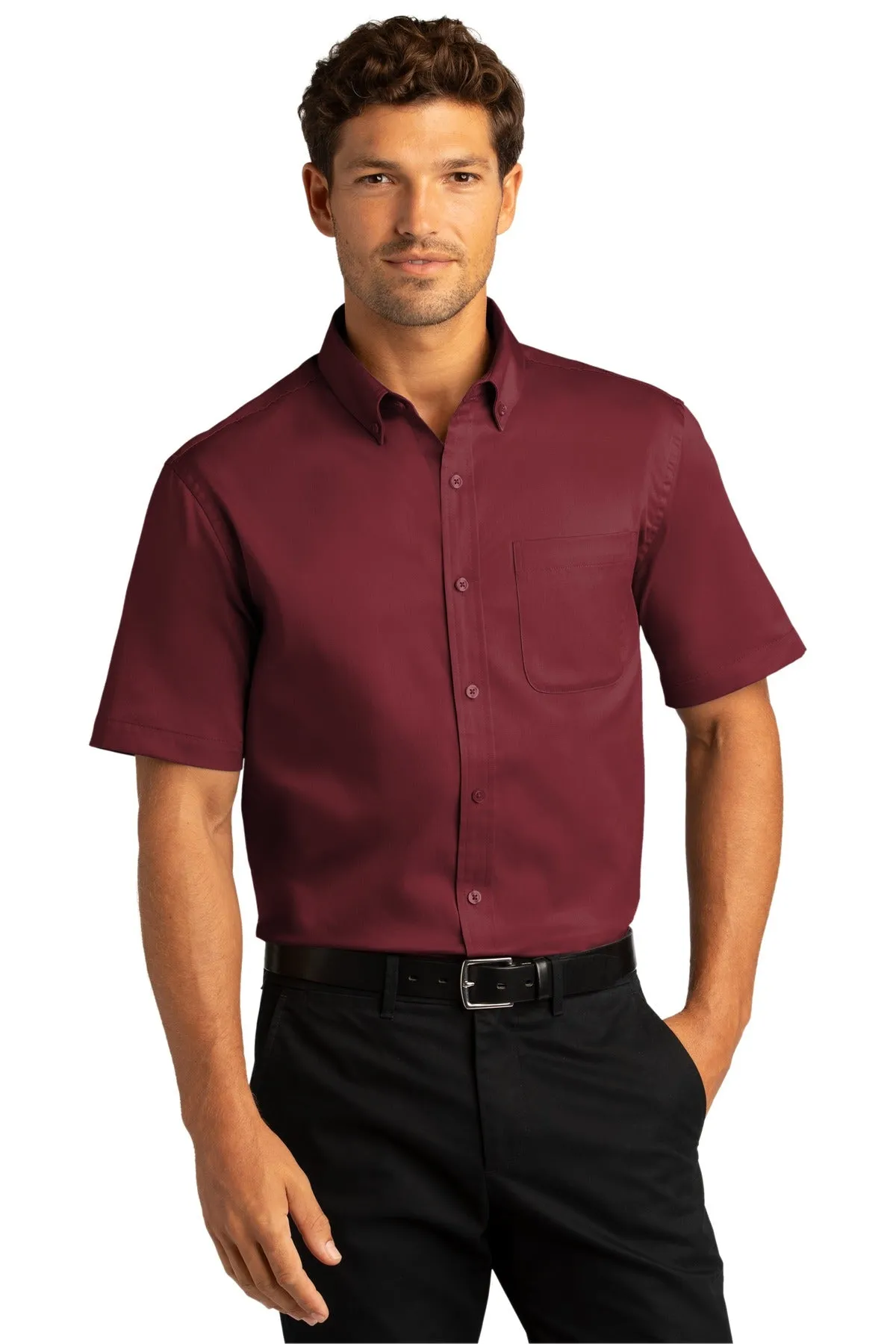 Port Authority® Short Sleeve SuperPro React™ Twill Shirt. W809