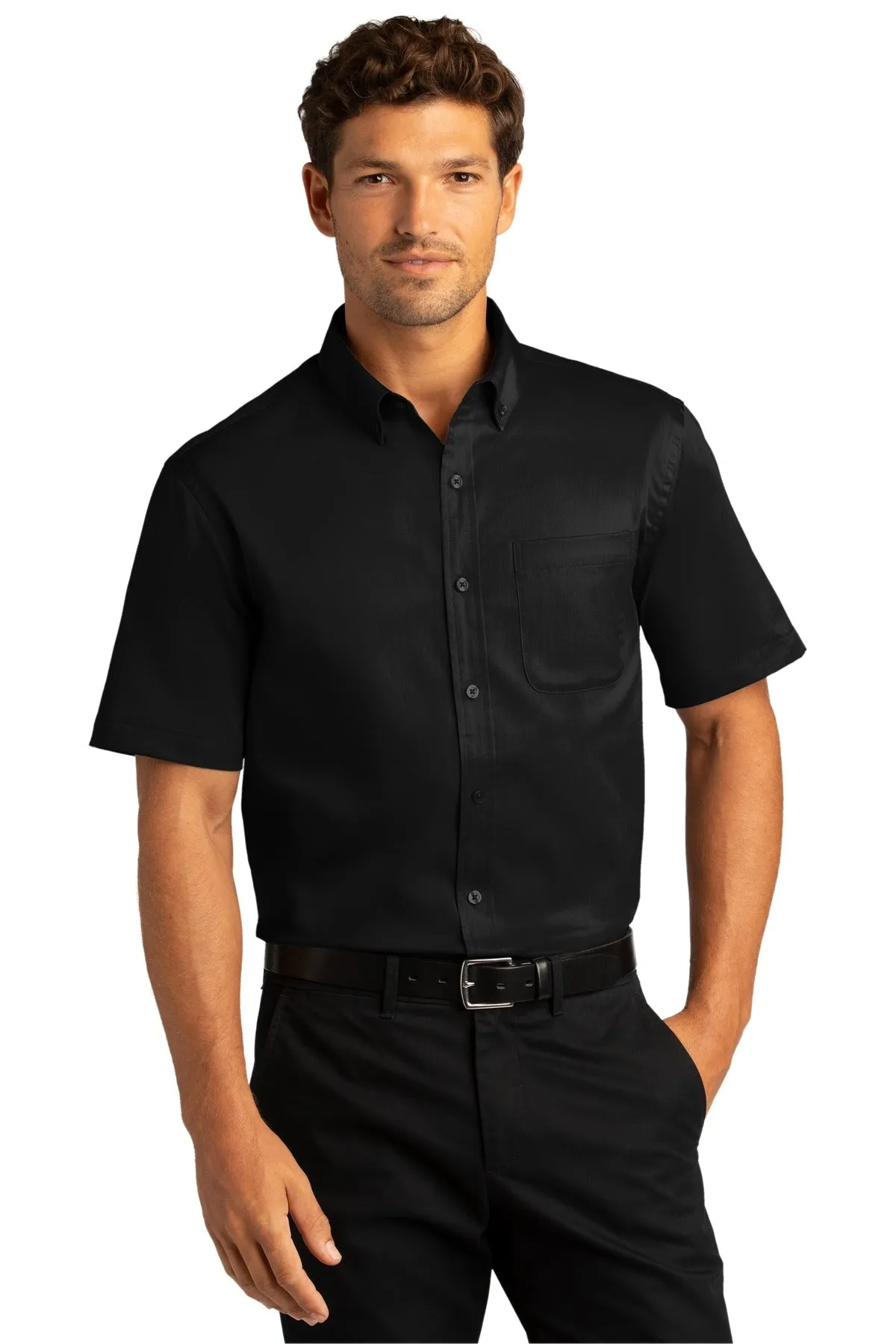 Port Authority® Short Sleeve SuperPro React™ Twill Shirt. W809