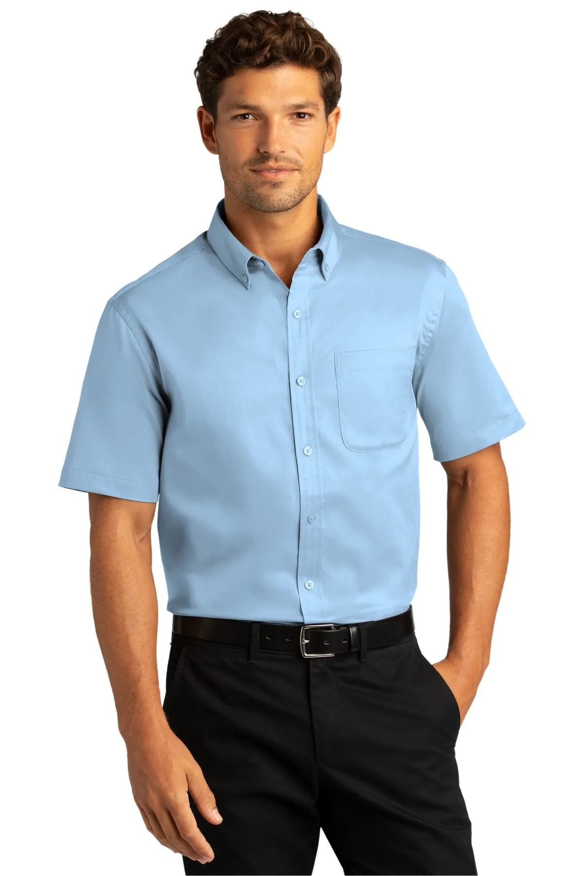 Port Authority® Short Sleeve SuperPro React™ Twill Shirt. W809