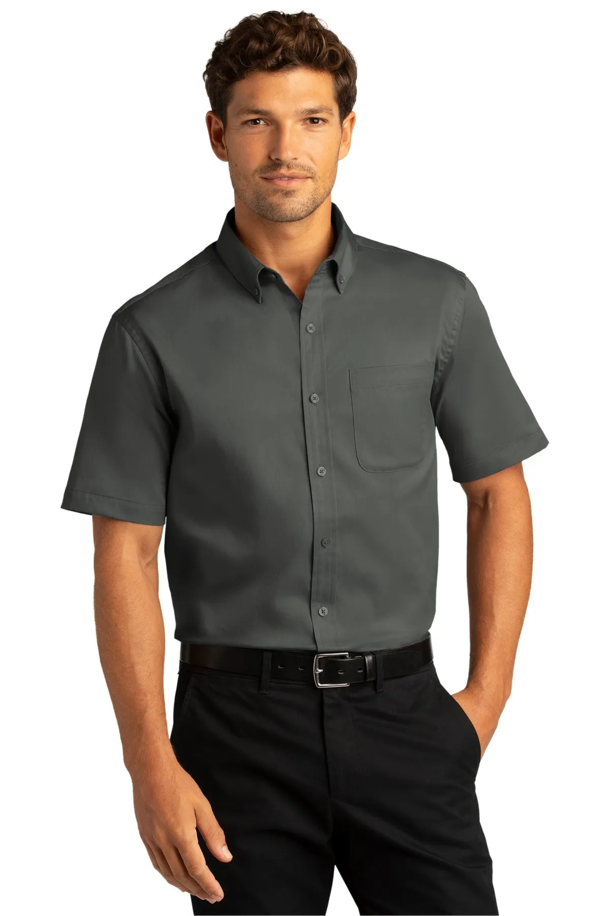 Port Authority® Short Sleeve SuperPro React™ Twill Shirt. W809